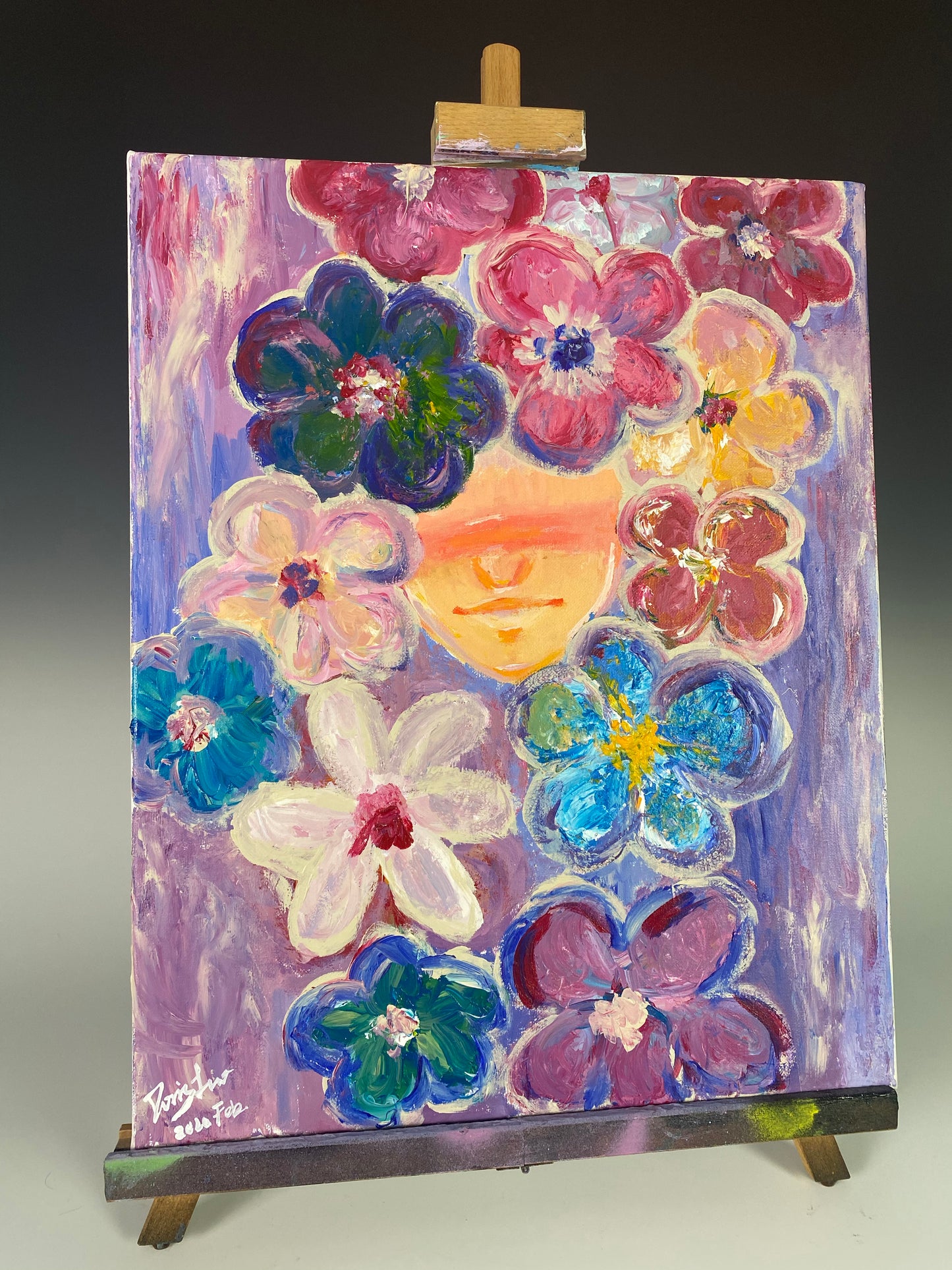 Flores - Original Student painting on canvas
