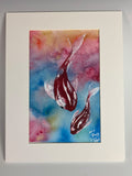 Koi Fish - Original Student Watercolor Painting